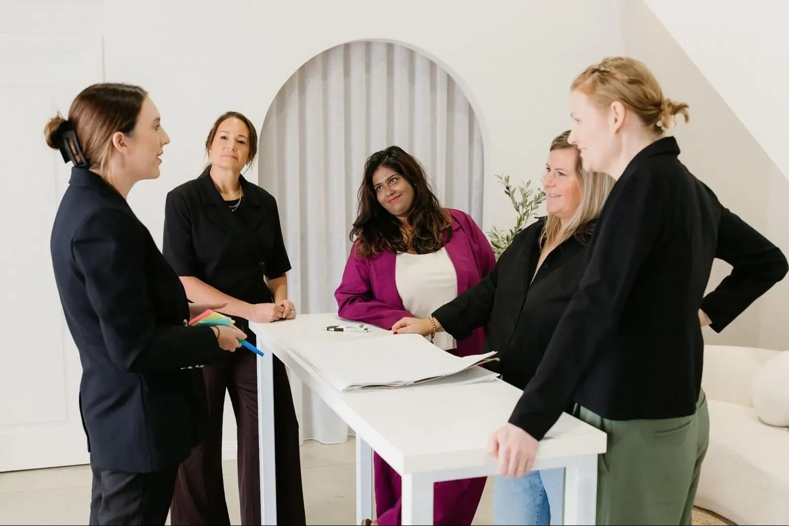The Executive Presence team in discussion